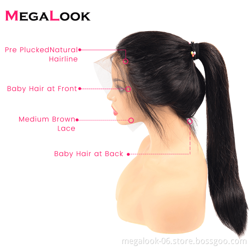 Vietnamese Fashion 13*6 Lace  Wefts Custom Virgin Back Dark Rooted Human Hair Wigs
